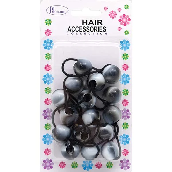 BLOSSOM - Hair Accessories Hair Knockers TWO TONE 8PCs BLACK #PPPTONBLA 1 BLOSSOM - Hair Accessories Hair Knockers TWO TONE 8PCs BLACK #PPPTONBLA