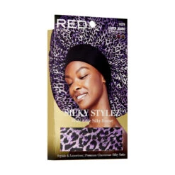 KISS - RED SILKY BONNET SJ LEOPARD -Zoe Beauty Supply Shop download 3