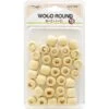 MAGIC COLLECTION - Wood Round Hair Bead (L) Natural -Zoe Beauty Supply Shop eff74e30 067f 11ef b27c 374b0f8ef599