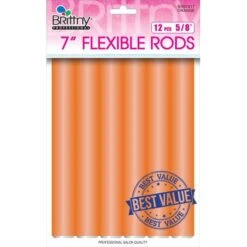 Brittny - 7" Long Flexible Rods 12pcs ORANGE