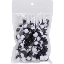 MAGIC COLLECTION - 16MM HAIR BEAD TWO TONE BLACK