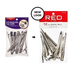 KISS - RED DUCK BILL CLIPS 12CT -Zoe Beauty Supply Shop hmc04 revamp