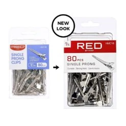KISS - RED 1 3/4" SINGLE PRONG CLIP (80PCS) -Zoe Beauty Supply Shop hmc16 revamp
