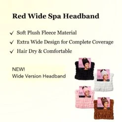 KISS - RED WIDE SPA HEADBAND PINK -Zoe Beauty Supply Shop hq901 904 eng 2