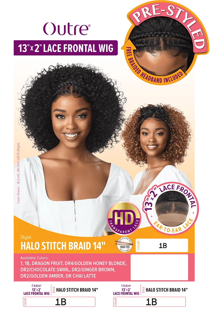 OUTRE - 13x2 LACE FRONTAL WIG - HALO STITCH BRAID 14 - HT 5 OUTRE - 13x2 LACE FRONTAL WIG - HALO STITCH BRAID 14 - HT - Image 5