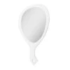 MAGIC COLLECTION - Tear Drop Shaped Hand Mirror WHITE FRAME -Zoe Beauty Supply Shop magic collections white hand mirror 43540