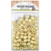 MAGIC COLLECTION - Wood Round Bead 12MM NATURAL (#12816NAT)