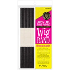 MAGIC COLLECTION - Swiss Lace Center Patching Wig Band Black -Zoe Beauty Supply Shop mcswiss silcone black