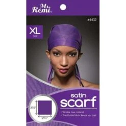 ANNIE - Ms. Remi Satin Scarf X-LARGE ASSORTED #4432