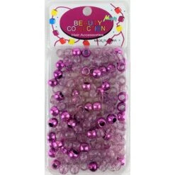 BEAUTY COLLECTION - Regular Round Metallic Purple Bead #METPUR