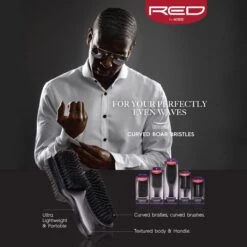 KISS - RED INJECTION BOAR BRUSH (CL H) -Zoe Beauty Supply Shop red bori application keyfeature aug.05.2020.edited 1