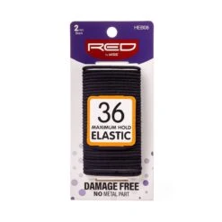 KISS - RED ELASTIC BAND 36/CT 2MM 1 1/2'BK