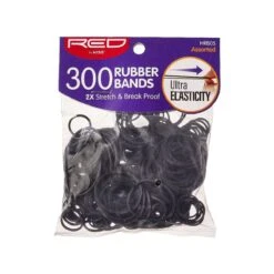 KISS - RED RUBBER BAND ASSORTED SIZE 300 PCS