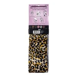 KISS - RED PREMIUM SILKY SATIN WRAP SCARF LUXURY 60 INCH (LEOPARD) -Zoe Beauty Supply Shop red hsfp05 package back sep.01.2020 1