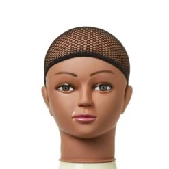 KISS - RED 2PCS(CLOSED TOP)MESHWEAVINGCAP(2IN1) -Zoe Beauty Supply Shop red hvp02 product front 2 nov.08.2020