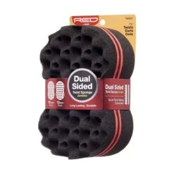 KISS - RED TWIST SPONGE - JUMBO 8 KISS - RED TWIST SPONGE - JUMBO -Zoe Beauty Supply Shop red tws01 package side 1 sep.24.2020