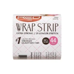 KISS - RED WRAP STRIPS WHITE 3.5' 44 PCS -Zoe Beauty Supply Shop red us04j product front jan.04.2021 2