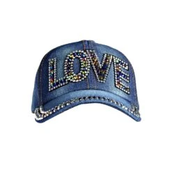 KISS - SATIN LINED STUD BASEBALL CAP LOVE -Zoe Beauty Supply Shop redbykiss fh056 satinlinedstudbaseballcaplove productfront 649674105910 web