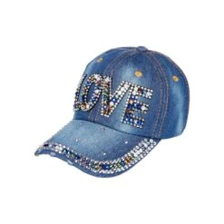 KISS - SATIN LINED STUD BASEBALL CAP LOVE