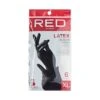 KISS - RED BLACK LATEX GLOVES 6 PCS X-LARGE