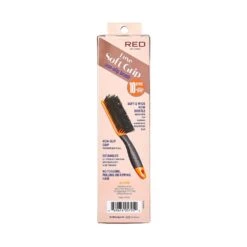 KISS - RED LUXE SOFT GRIP BRUSH -Zoe Beauty Supply Shop redbykiss hh56 luxesoftgripnonslipbrush package ba