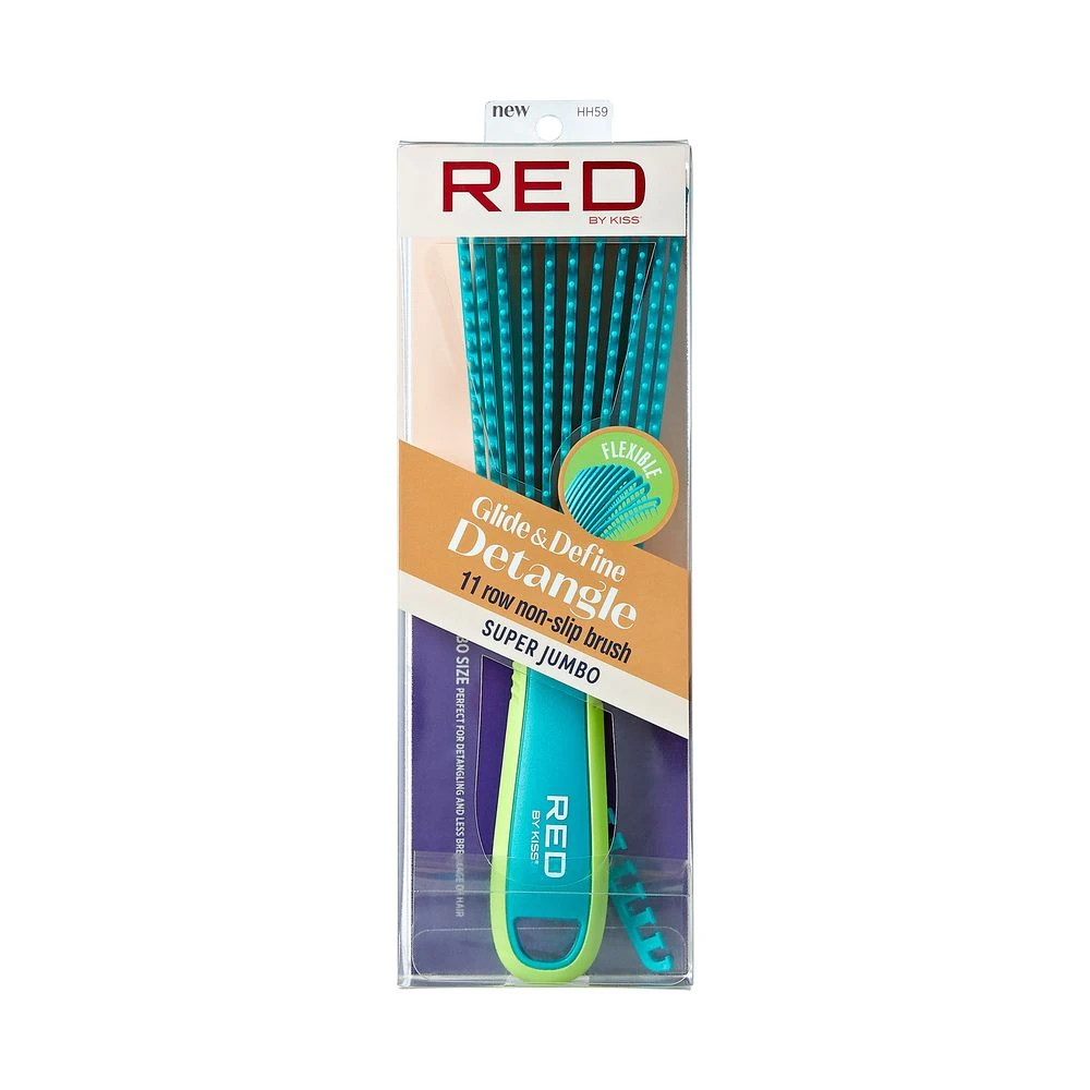 KISS - RED EZ GLIDE DETANGLING BRUSH JUMBO 1 KISS - RED EZ GLIDE DETANGLING BRUSH JUMBO