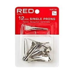 KISS - RED 1 3/4" SINGLE PRONG CLIP (12PCS)