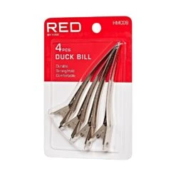 KISS - RED 3 1/2" DUCK BILLS 4PCS 12 KISS - RED 3 1/2" DUCK BILLS 4PCS -Zoe Beauty Supply Shop redbykiss hmc09 duckbill packagerightside 649674054645 web