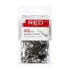 KISS - RED 1 3/4' DOUBLE PRONG CLIP 40PCS -Zoe Beauty Supply Shop redbykiss hmc12 doubleprongclip packageback 649674054669 web