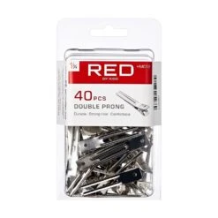 KISS - RED 1 3/4' DOUBLE PRONG CLIP 40PCS