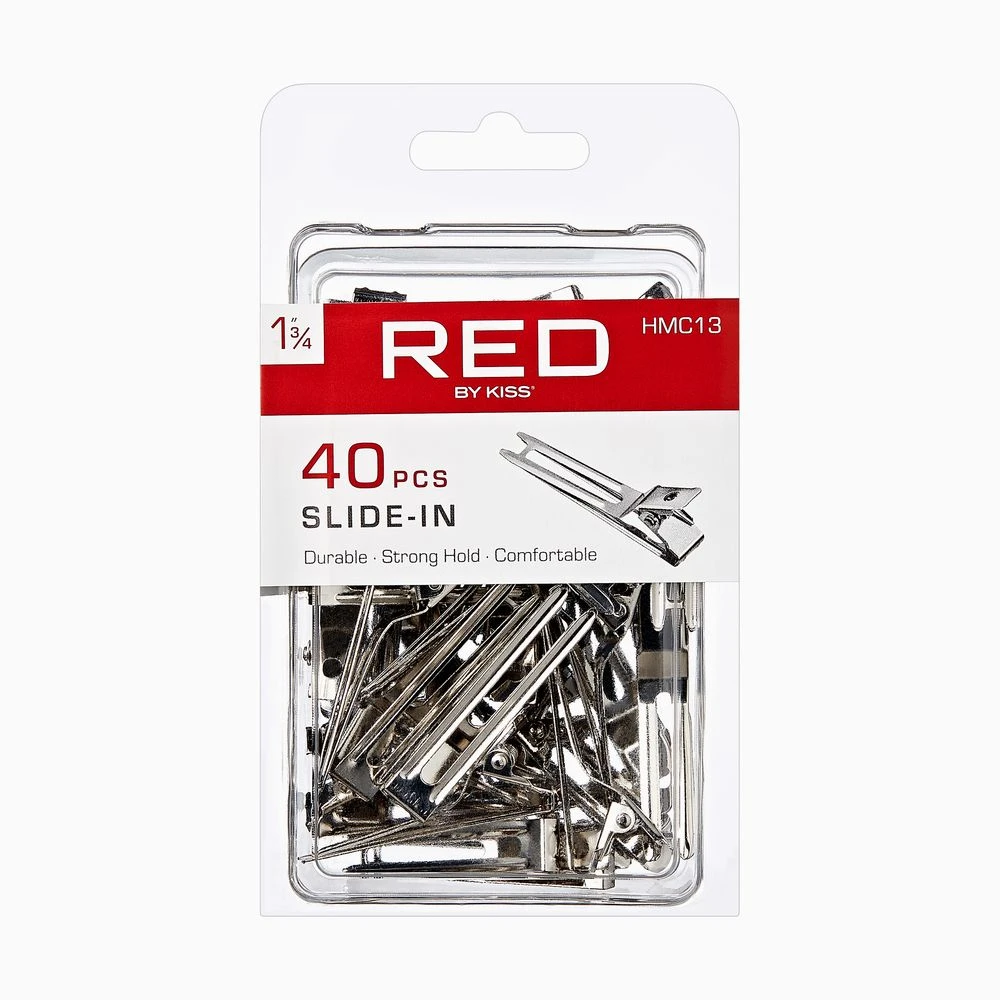 KISS - RED 1 3/4' SLIDE IN CLIP 40PCS 6 KISS - RED 1 3/4' SLIDE IN CLIP 40PCS - Image 6