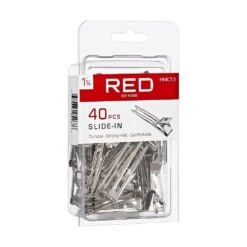 KISS - RED 1 3/4' SLIDE IN CLIP 40PCS 13 KISS - RED 1 3/4' SLIDE IN CLIP 40PCS -Zoe Beauty Supply Shop redbykiss hmc13 slideinclip packageleftside 649674054676 web