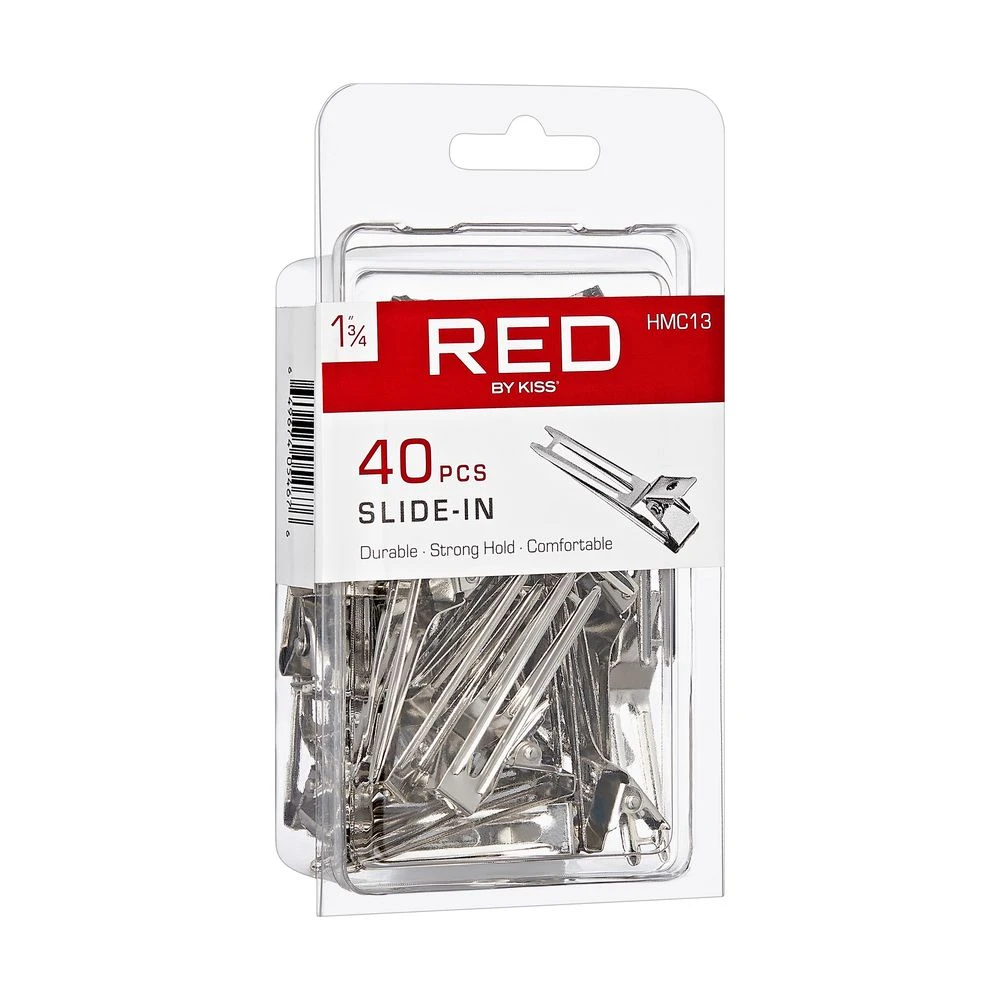 KISS - RED 1 3/4' SLIDE IN CLIP 40PCS 7 KISS - RED 1 3/4' SLIDE IN CLIP 40PCS - Image 7