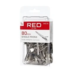 KISS - RED 1 3/4" SINGLE PRONG CLIP (80PCS) -Zoe Beauty Supply Shop redbykiss hmc16 singleprongclip packagerightside 649674054683 web