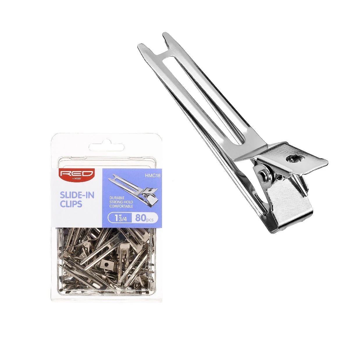KISS - RED 1 3/4" SLIDE IN CLIP (80PCS) 3 KISS - RED 1 3/4" SLIDE IN CLIP (80PCS) - Image 3