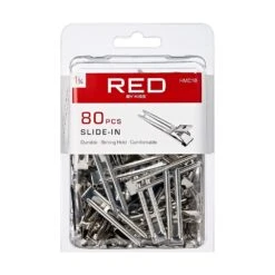KISS - RED 1 3/4" SLIDE IN CLIP (80PCS) 10 KISS - RED 1 3/4" SLIDE IN CLIP (80PCS) -Zoe Beauty Supply Shop redbykiss hmc18 slidinclip packageback 649674054706 web