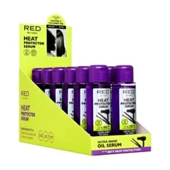 KISS - ULTRA SHINE HEAT PROTECTOR SERUM -Zoe Beauty Supply Shop redbykiss hpt01d heatprotectorserum displayleftside 649674092654 web