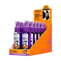 KISS - ULTRA SHINE HEAT PROTECTOR SPRAY -Zoe Beauty Supply Shop redbykiss hpt03d heatprotectorspray displayrightside 649674092661 web