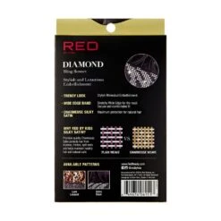 KISS - RED DIAMOND BLING BONNET SUPER JUMBO BLACK ZEBRA -Zoe Beauty Supply Shop redbykiss hq206 diamondblingbonnet packageback 649674061513 web
