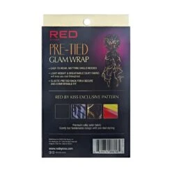 KISS - SILKY PRE TIED GLAM WRAP LUXURY -Zoe Beauty Supply Shop redbykiss hq303 pretiedglamwrap packageback 649674086165