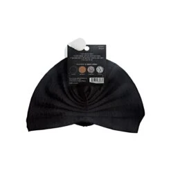 KISS - RED GLAMOUR KNOT TURBAN BLACK -Zoe Beauty Supply Shop redbykiss hq401 glamourpremiumtopknotturban packageback 649674088978