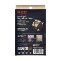 KISS - RED ROYALLUX REVERSIBLE BONNET X-LARGE LUXURY -Zoe Beauty Supply Shop redbykiss hq73 package back jan.25.2022