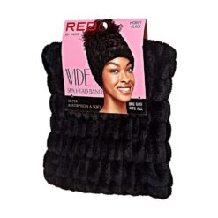 KISS - RED WIDE SPA HEADBAND BLACK -Zoe Beauty Supply Shop redbykiss hq901 widespaheadband packagerightside 649674097673 web