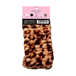 KISS - RED PLUSH SPA HEADBAND LEOPARD -Zoe Beauty Supply Shop redbykiss hq908 plushspaheadband packageback 649674097741 web