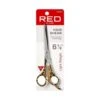 KISS - RED LEOPARD STRAIGHT HAIR SHEAR 6.5' -Zoe Beauty Supply Shop redbykiss hsc65 package front jun.16.2022