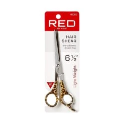 KISS - RED LEOPARD STRAIGHT HAIR SHEAR 6.5'