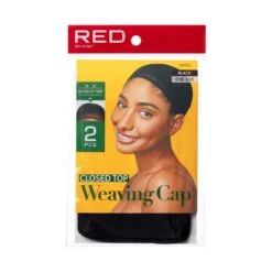 KISS - RED 2PCS(CLOSED TOP)MESHWEAVINGCAP(2IN1)