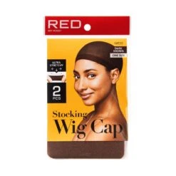 KISS - RED STOCKING WIG CAP 2PCS (DARK BROWN)