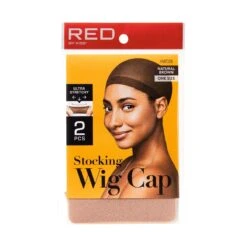 KISS - RED STOCKING WIG CAP (NATURAL BROWN)