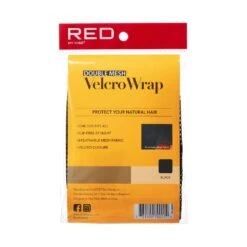 KISS - RED VELCRO MESH WRAP BLACK REGULAR SIZE -Zoe Beauty Supply Shop redbykiss hwr02 doublemeshvelcrowrap package back 731509700114 oct.27.2022 web